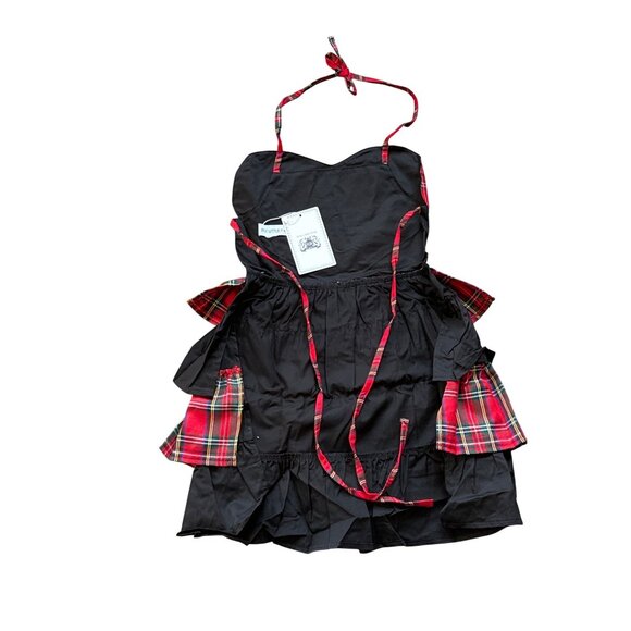 NWT Only Little Once Christmas Plaid Apron Child medium 2 of 2 - Picture 3 of 6